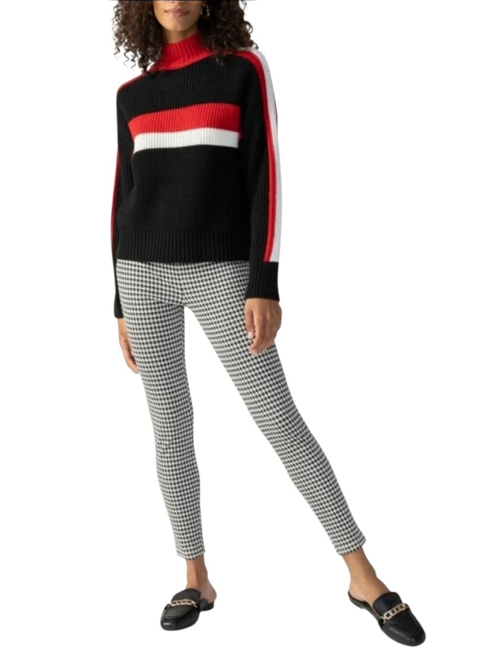 NWOT Sanctuary Runway Black & White High Rise Houndstooth Leggings Womens Size M